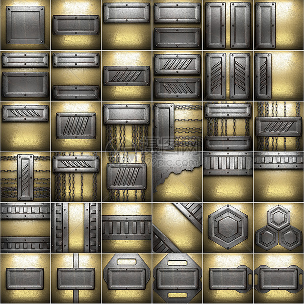 金银和银银背景集装饰品装饰边界反射黄色风格插图金属艺术金子图片