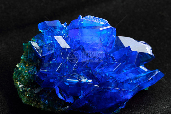 硫酸铜矿物科学硫酸物理蓝色实验室水晶奢华玻璃地质学图片
