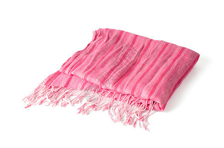 粉红色的温暖围巾纺织品材料织物衣服白色折叠粉色图片