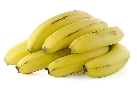 一群香蕉剪裁宏观水果皮肤组织热带小路白色饮食小吃背景图片