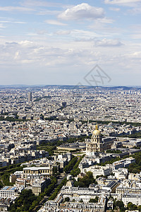 从蒙帕纳斯从法国巴黎的空中观察建筑学旅游防御景点地标房子办公室外观金融住宅区图片