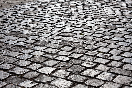 石头石路石头材料路面立方体花岗岩圆圈小路鹅卵石大街城市图片