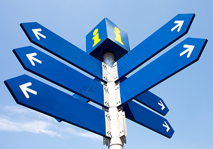 方向路标标志空白导航运输水平药片邮政天空指标街道蓝色木板图片