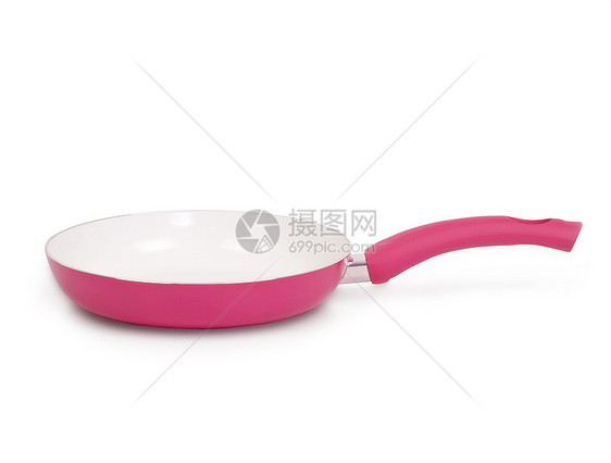 煎锅涂层盘子圆形金属粉色黑色用具厨具油炸图片