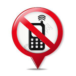 没有手机信号按钮白色细胞警告插图圆形标语标签电话横幅图片