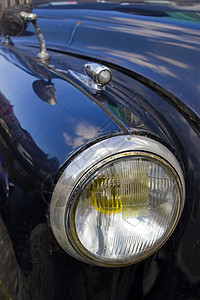 旧车碎片计时器蓝色合金汽车黑色保险杠街道头灯古董运输图片