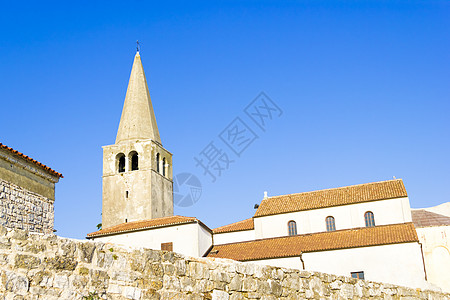 Porec  爱斯特里亚州克罗地亚亚得里亚老城历史蓝色风景建筑学门廊旅行娱乐天空路面海岸图片