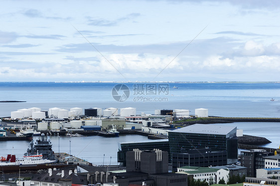 冰岛雷克雅未克市峡湾蓝色街道首都城市场景天际景观建筑学旅行图片
