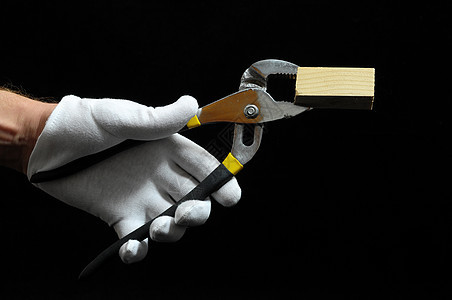 钳子和手手套修理工黑色扳手工作白色电工工具工人刀具图片