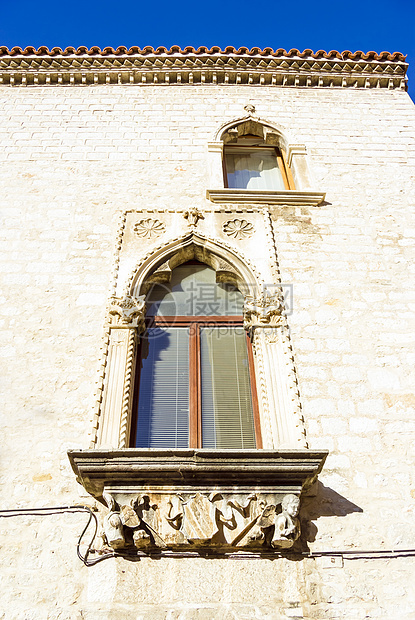 克罗地亚扎达尔古老窗口图片