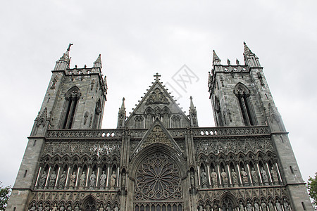 特隆海姆的尼达罗斯大教堂历史旅行建筑学游客雕塑窗户地标柱子精神吸引力图片