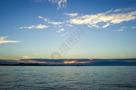 克罗地亚扎达尔亚得里亚海日落图片