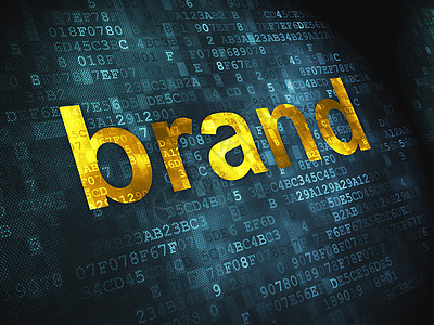 广告概念 数字背景的牌子品牌活动电脑顾客技术展示公关产品像素化销售蓝色图片