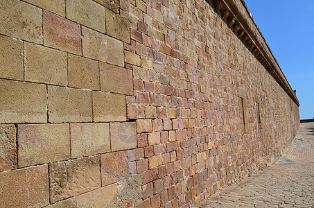 城堡墙墙石头天空蓝色堡垒保卫图片