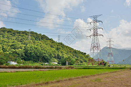 电子塔蓝色草地国家生长晴天农田电气爬坡电讯技术图片