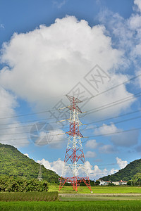 电子塔农村环境国家农田农场电气活力电压电讯农业图片