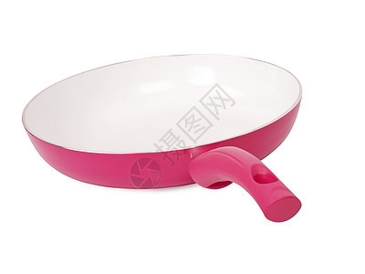 煎锅盘子厨具粉色涂层圆形油炸平底锅金属用具图片