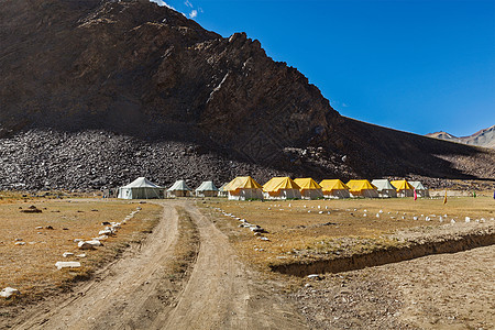 喜马拉雅山帐篷营地图片