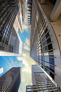 从街上观看的纽约市高塔和巨星天梯大楼世界场景全景市中心帝国办公室天际城市景观风景图片