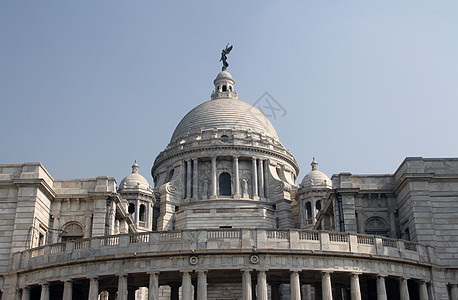 印度加尔各答维多利亚纪念馆艺术艺术家大厅花园机构地标圆顶石头历史纪念碑图片