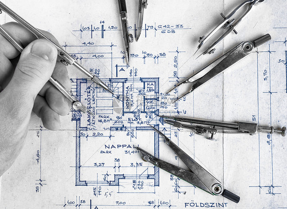 A 建筑项目部分建造建筑学工程建筑师打印草稿房子设计师草图绘画图片