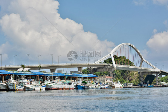 台湾苏奥港风景港口海洋蓝色旅行码头游艇假期运动钓鱼图片