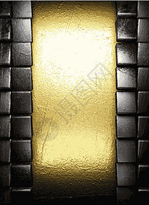 金银和银银背景金属奢华艺术黄色插图金子装饰品框架装饰抛光背景图片
