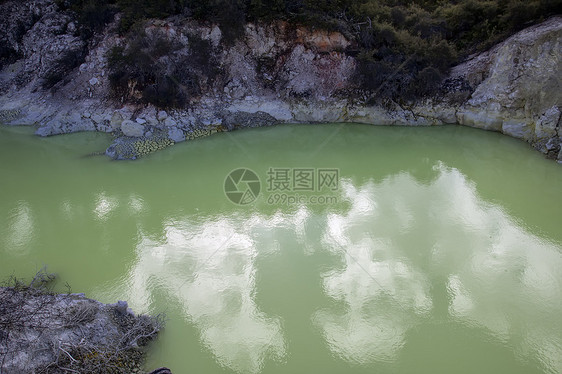 恶魔的浴室热区火山火山区活动图片