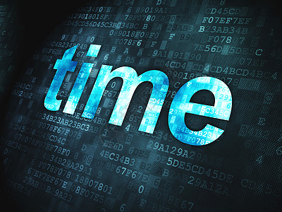 时间线概念 掌握数字背景的时间小时数据蓝色日程历史倒数屏幕年表展示技术图片
