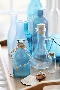 瓶装瓶风格热带装饰乡村纪念品瓶子玻璃收藏木头罐子图片