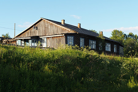 村里的Wooden房屋住宅洗澡日志建筑学农村乡村桑拿财产木材国家图片