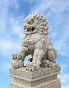 中国皇家狮子雕像旅行遗产文化博物馆艺术古董力量旅游蓝色青铜图片