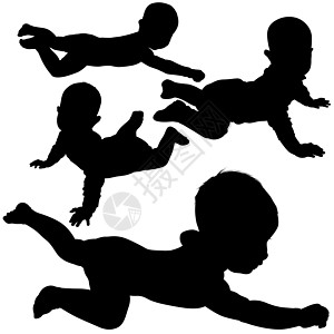 婴儿轮椅剪贴童年婴儿期插图后代孩子黑色哺乳期新生剪影图片