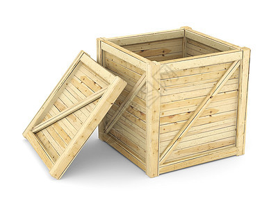 木制纸箱出口商业胸部商品木材船运木头运输正方形包装图片