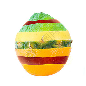 水果切片白色健身房食物菠萝身体营养饮食橙子图片
