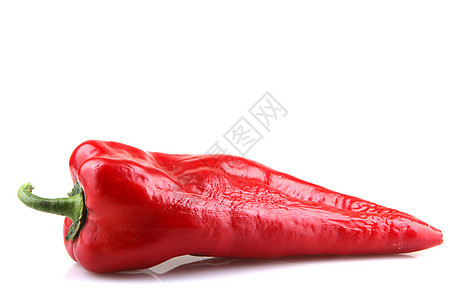 白色背景上的红辣椒胡椒食谱红色植物辣椒图片