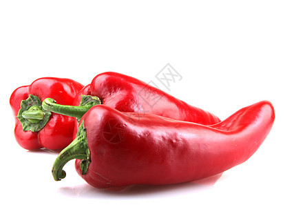 白色背景上的红辣椒辣椒胡椒红色食谱植物图片