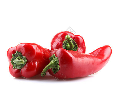 白色背景上的红辣椒植物红色食谱辣椒胡椒图片