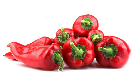 白色背景上的红辣椒红色植物食谱胡椒辣椒图片