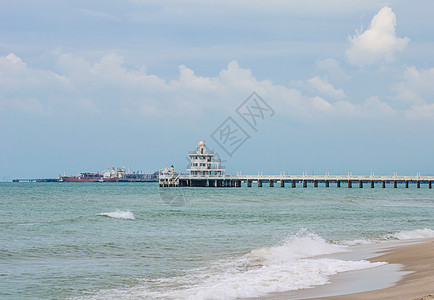 海滩波浪旅行蓝色天空图片