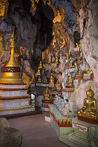 Pindaya 洞穴中的佛像缅甸图片