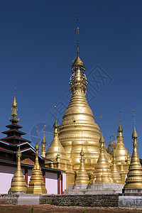 缅甸精神佛塔宝塔寺庙佛教徒旅游旅行地标宗教图片