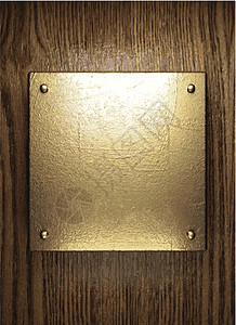 黄金和木制背景反射金属艺术框架插图木头风格黄色金子装饰品图片