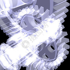 白轴 齿轮和轴承技术力学艺术商业x光力量团体机器蓝色图片