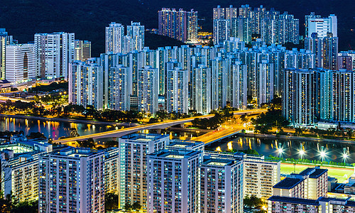 香港住宅区香港特区住房民众房屋公寓楼住宅市中心人口鸟瞰图建筑天际图片