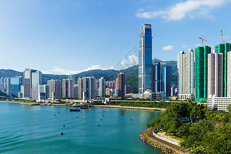 香港市风景居所海岸建筑海洋天际城市住宅景观公寓房屋图片