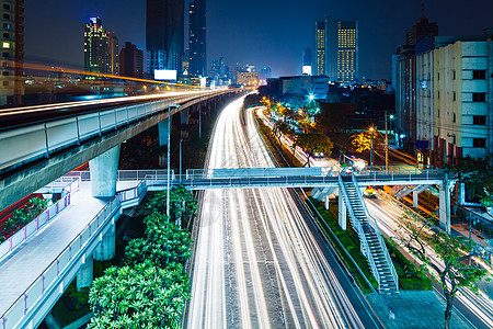 曼谷市 有交通小道图片