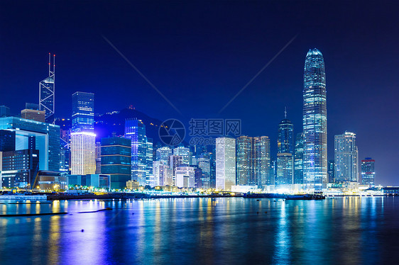 香港晚上的天线公司金融天空商业景观办公楼天际企业港口地标图片