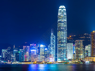 香港晚上的天线办公室办公楼商业港口企业天空金融城市大楼天际图片