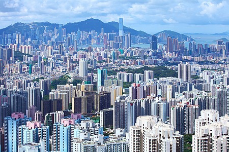 香港市视图鸟瞰图公寓民众居所城市住房公寓楼景观市中心房屋图片